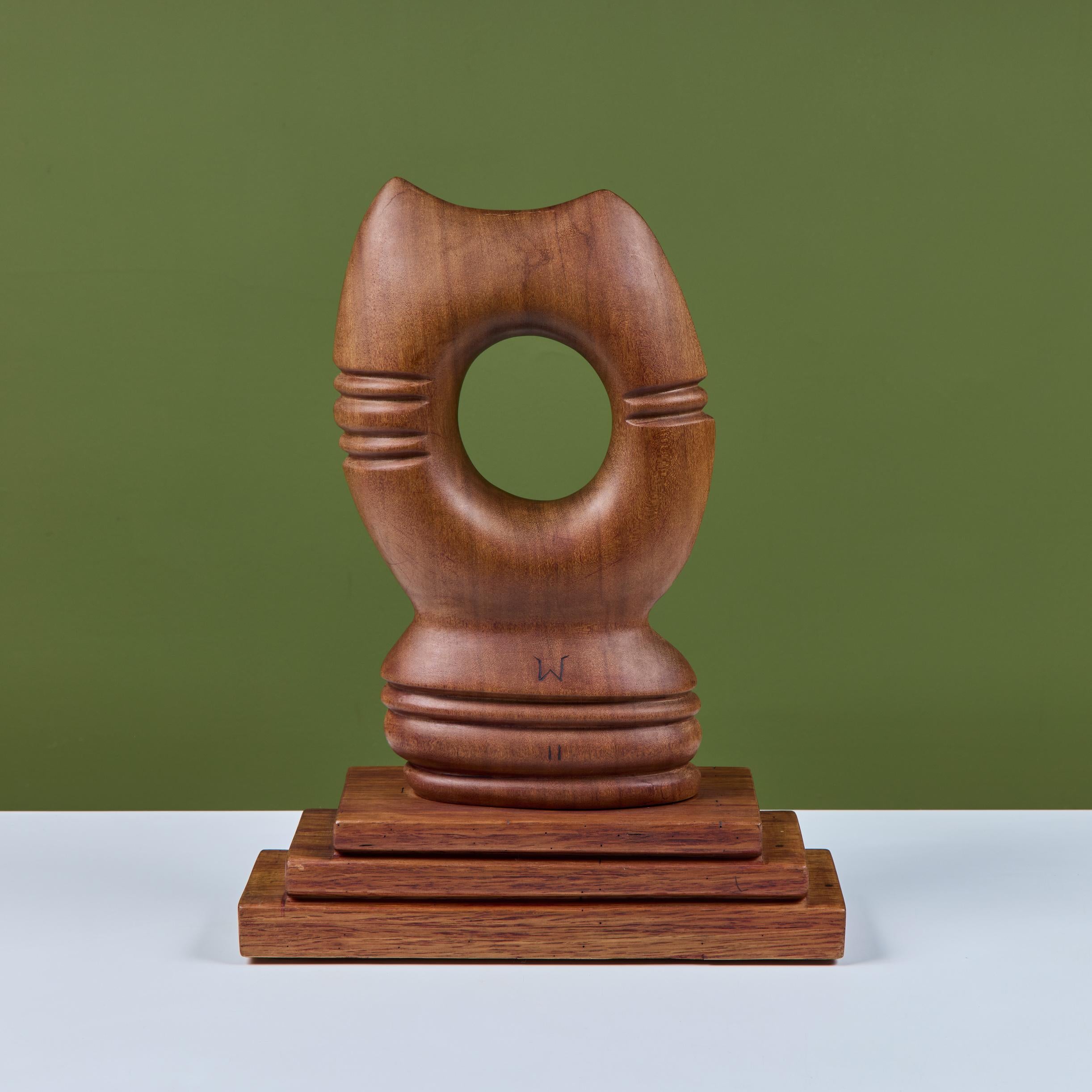 20th Century Abstract Mounted Cat Sculpture For Sale