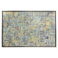 Abstract Multi-Colored Painting in Black Frame