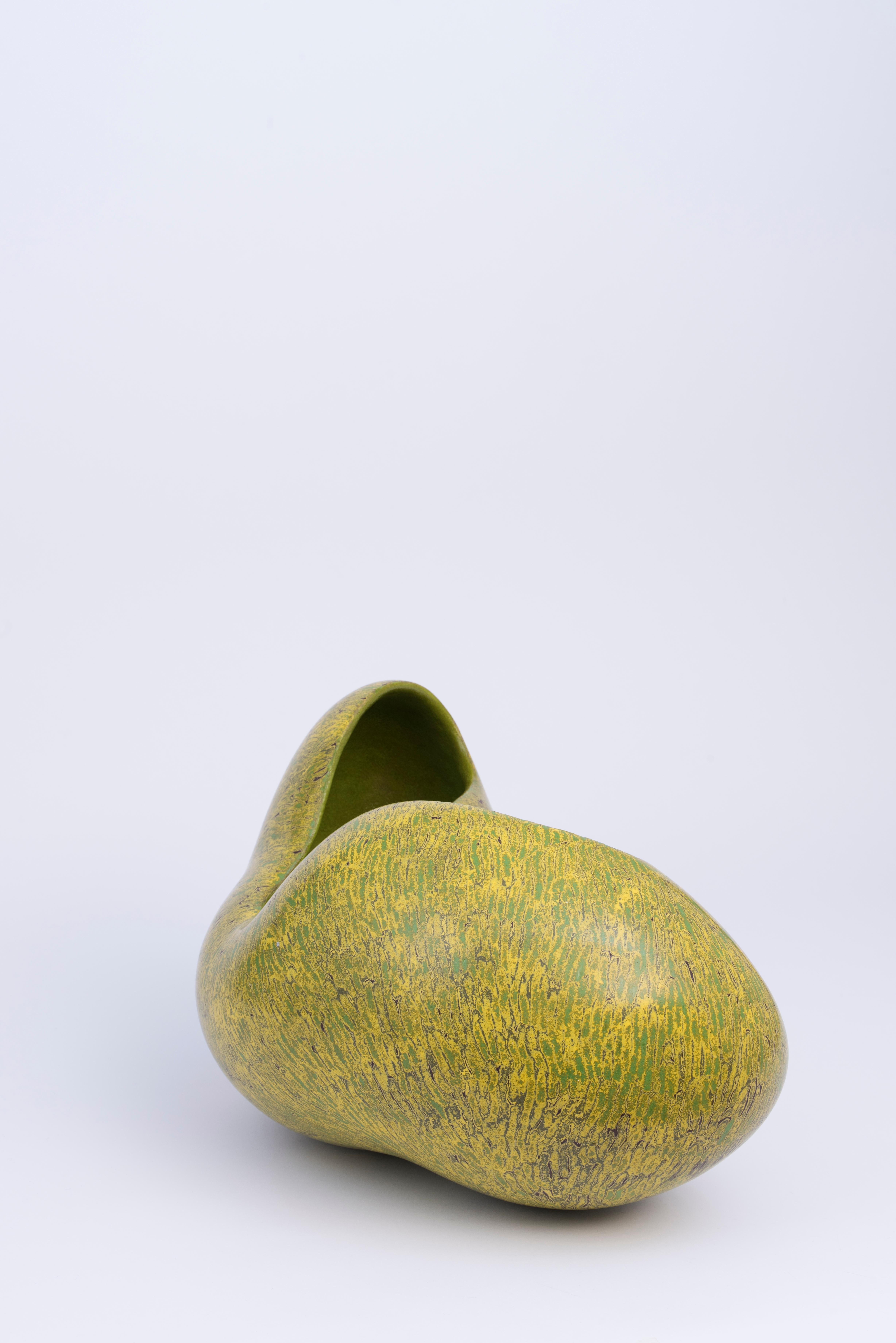 Ceramic Organic Green Vessel, Sangwoo Kim For Sale