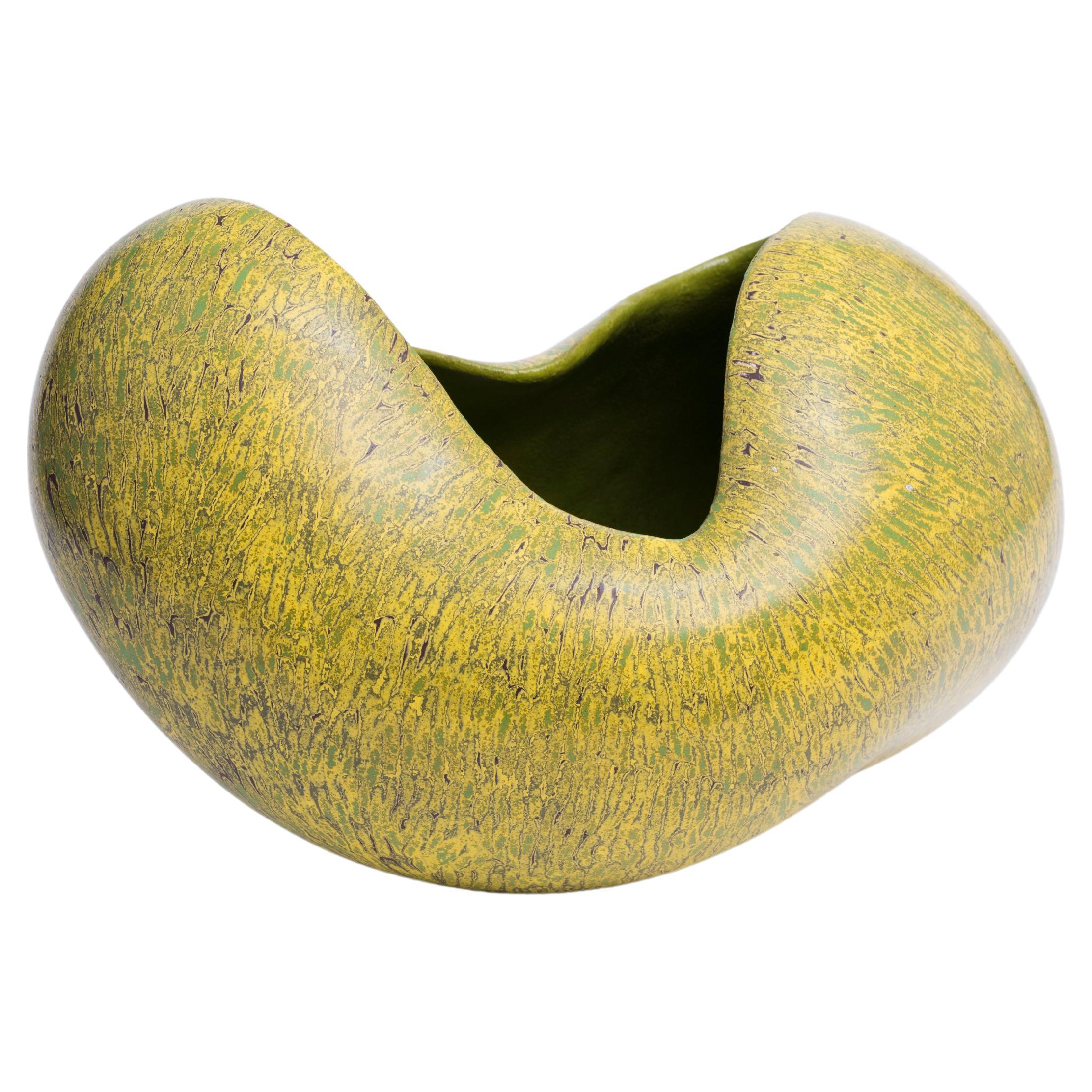 Contemporary Organic Green Vessel, Sangwoo Kim For Sale