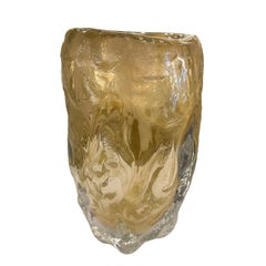 Abstract Murano Sommerso "Burri" Vase
