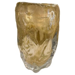 Abstract Murano Sommerso "Burri" Vase
