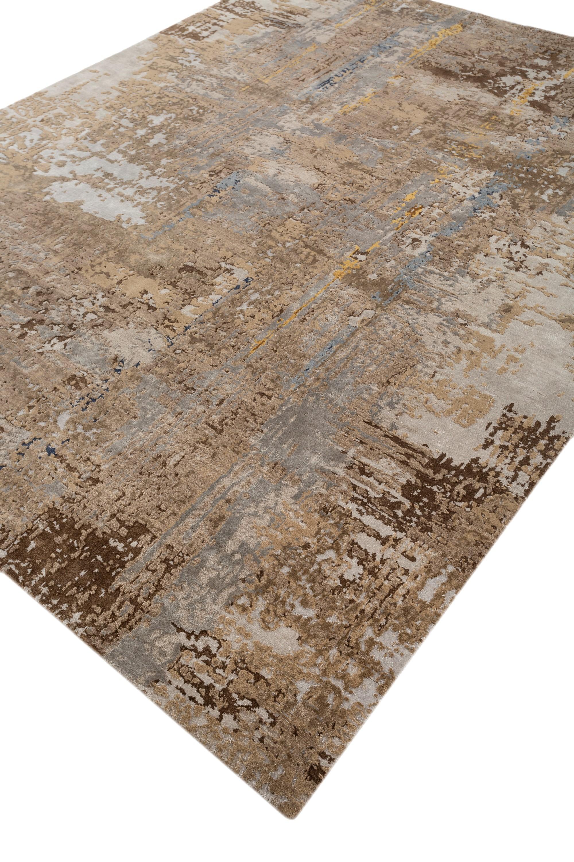 Modern Abstract Nature Mink Classic Gray 200X300 Cm Hand-Knotted Rug For Sale