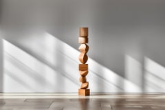 Chêne abstrait Elegance Still Stand No59 by NONO, Sculpté Totem Escalona Art