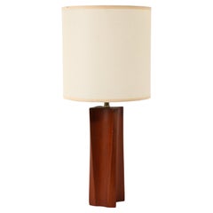 Abstract Oak Lamp, France 1950’s