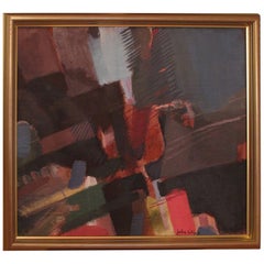 Abstract Oil on Board by John Wipp '1927-2005'