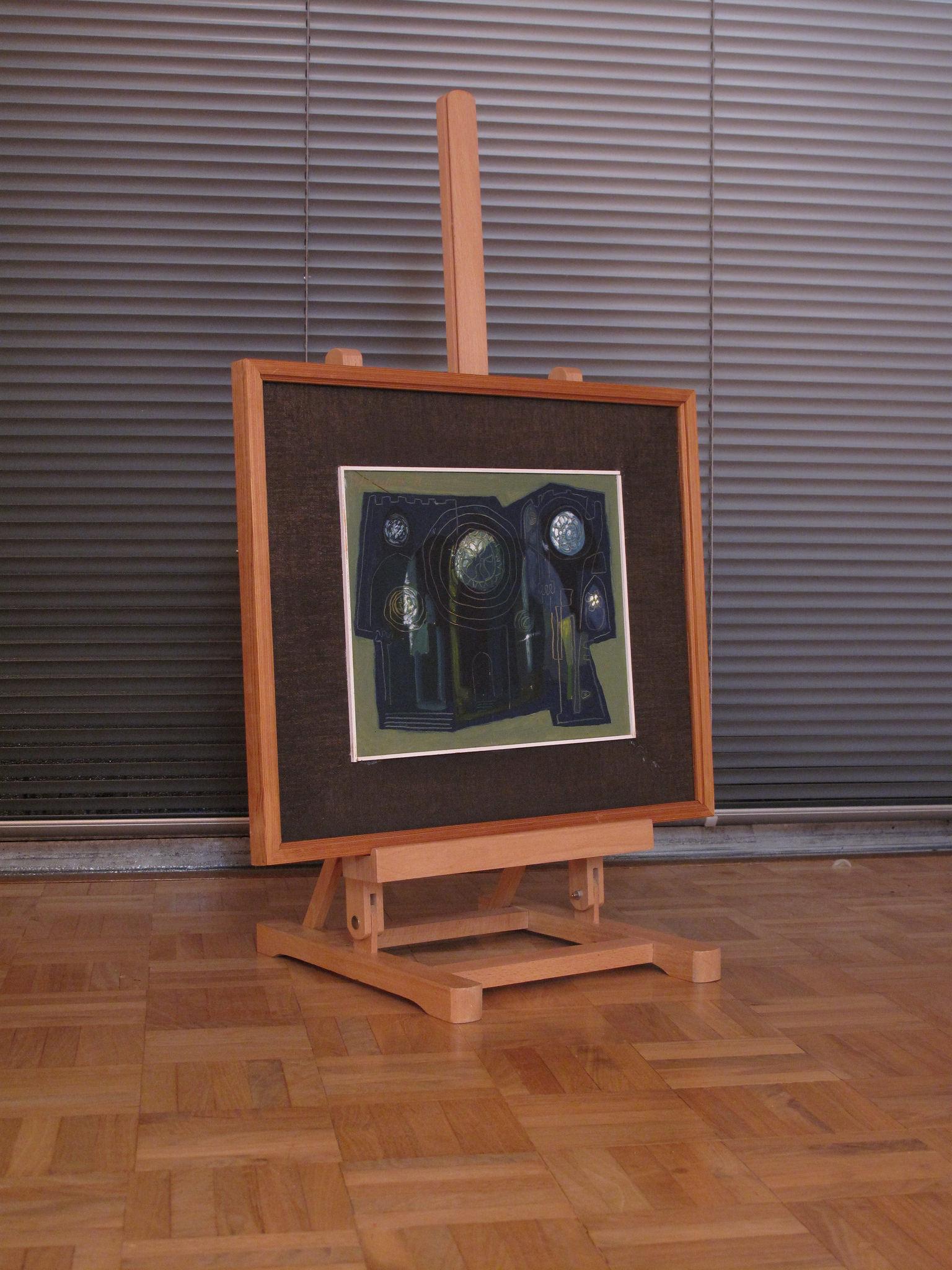 Óleo abstracto sobre tabla de Sven Johannson en Bueno estado para la venta en Shepperton, Surrey