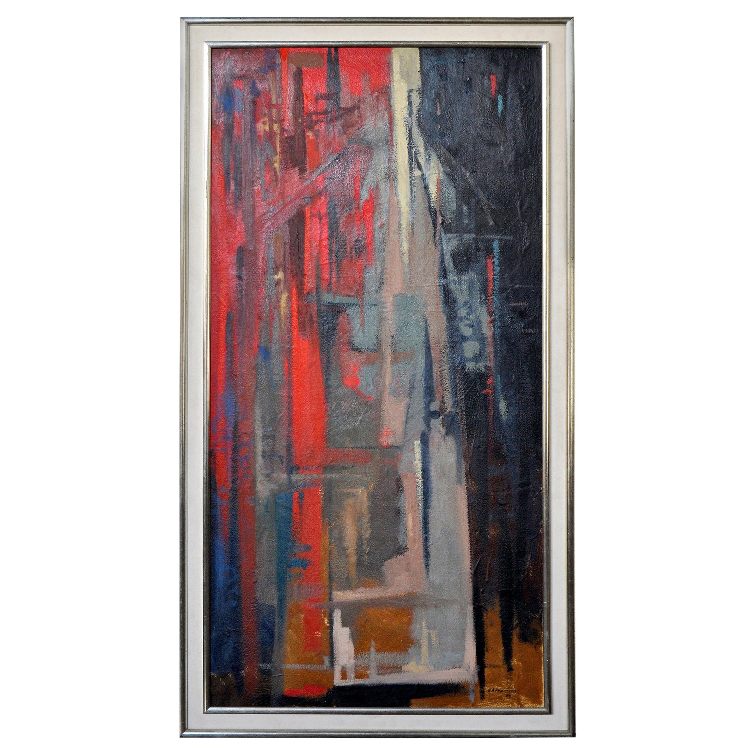 Abstract Oil on Board Painting by Walter Prochownik
