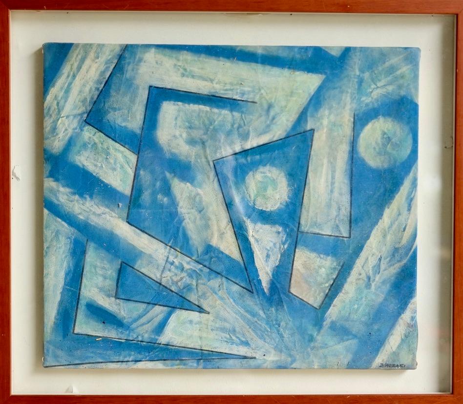 Abstract Oil On Canvas Attributed To Bice Lazzari For Sale 2