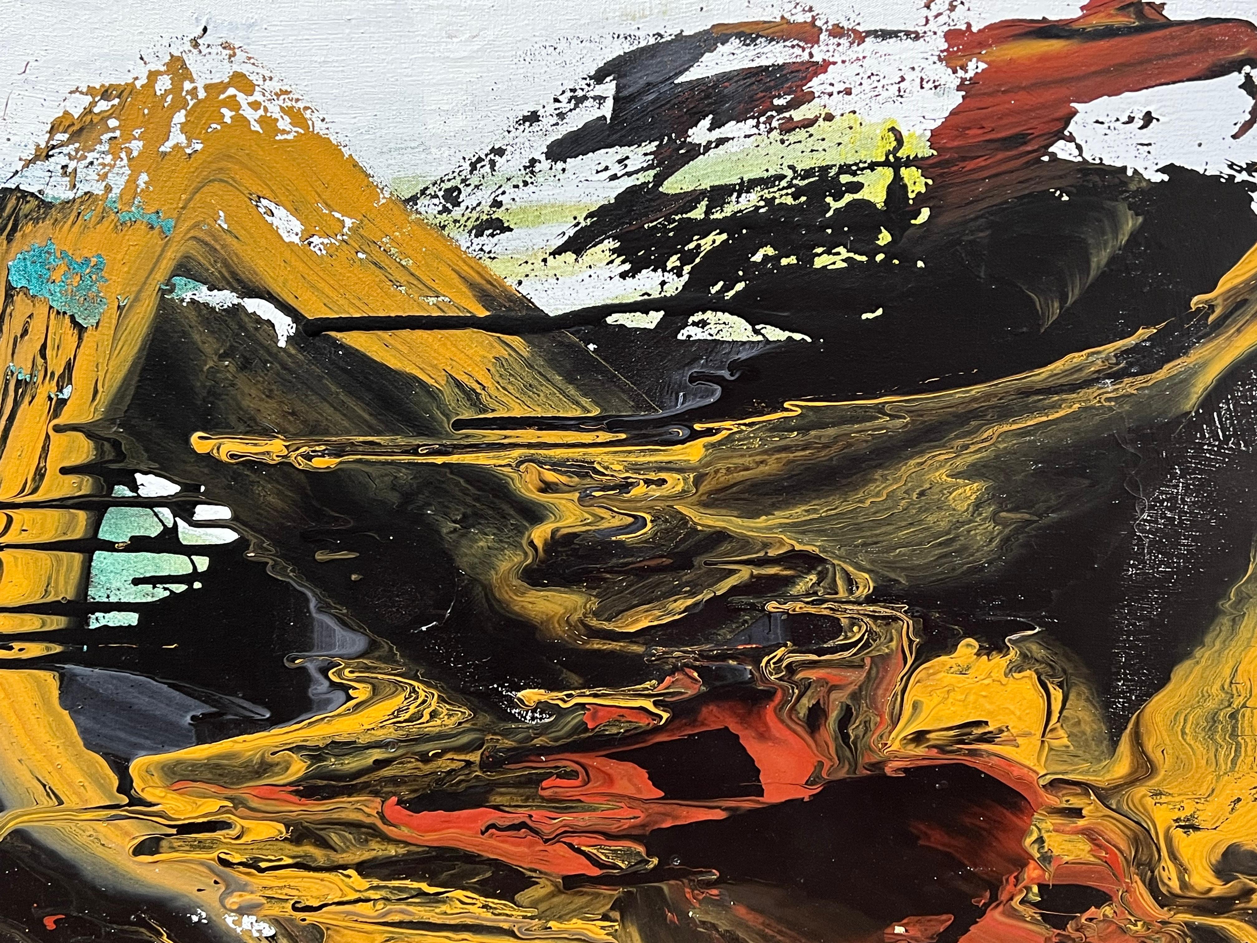 Abstract Oil on Canvas by Gino Hollander 2