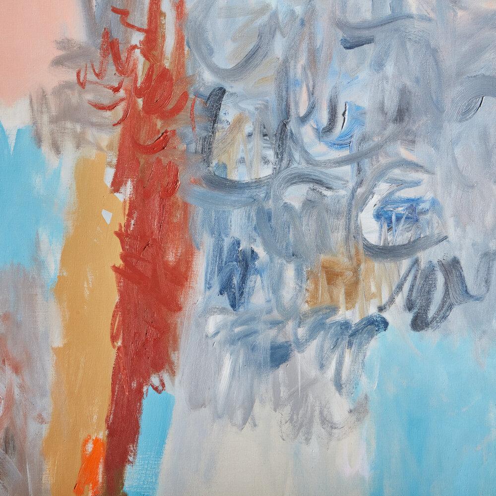 Abstract Oil on Canvas by Philip Held, 1962 1