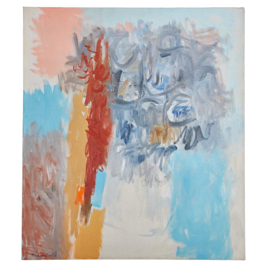 Abstract Oil on Canvas by Philip Held, 1962