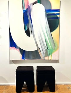 Óleo abstracto sobre lienzo por Vanessa Navarrete