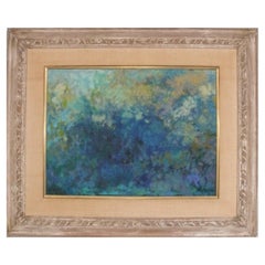 Abstract Oil on Canvas Painting 30" x 36" Mid Century Modern Art