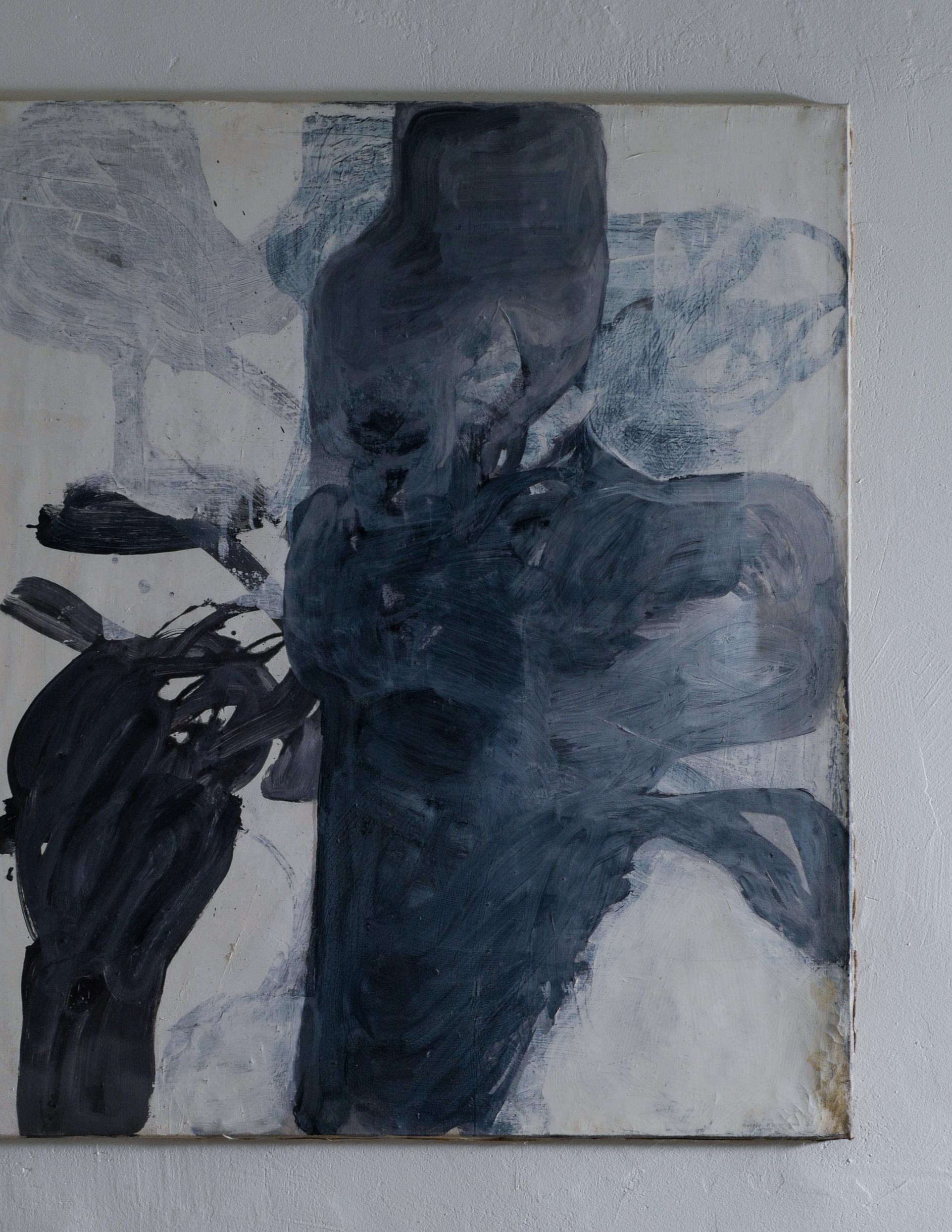 Abstraktes Gemälde, Öl auf Leinwand, Bertil Berntsson, Schweden, 1960er Jahre (Skandinavische Moderne) im Angebot