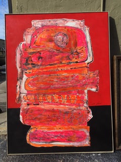 Abstract Oil on Canvas, Painting by Antonio Ferri, Spain