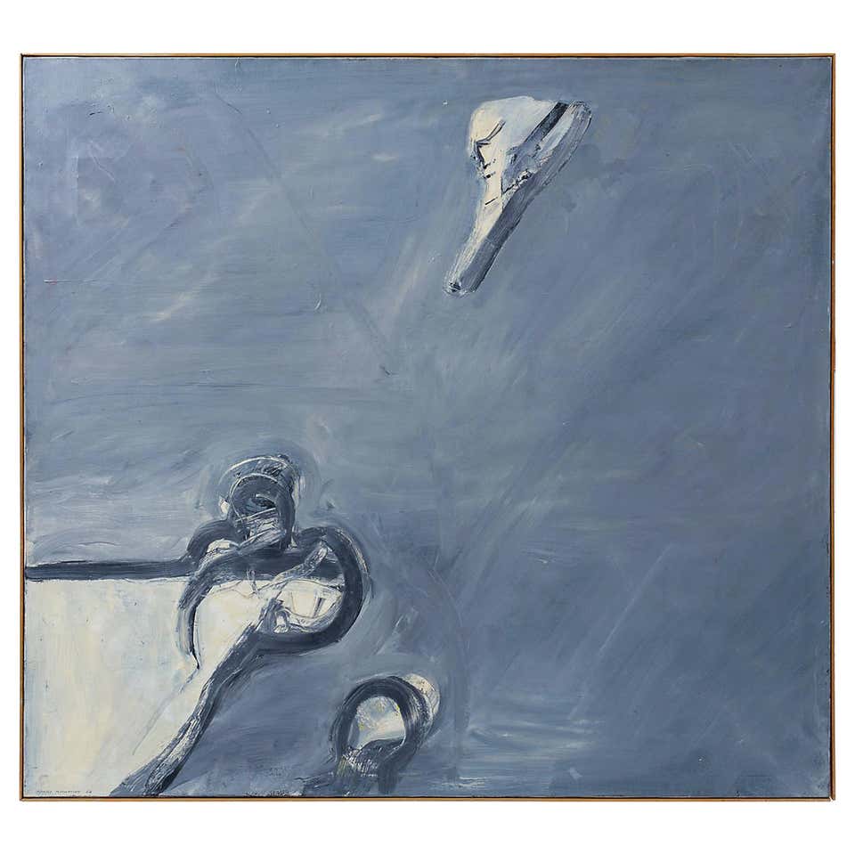 Olle Agnell, Sweden, Oil on Canvas, Modernist Landscape, 1960s For Sale ...