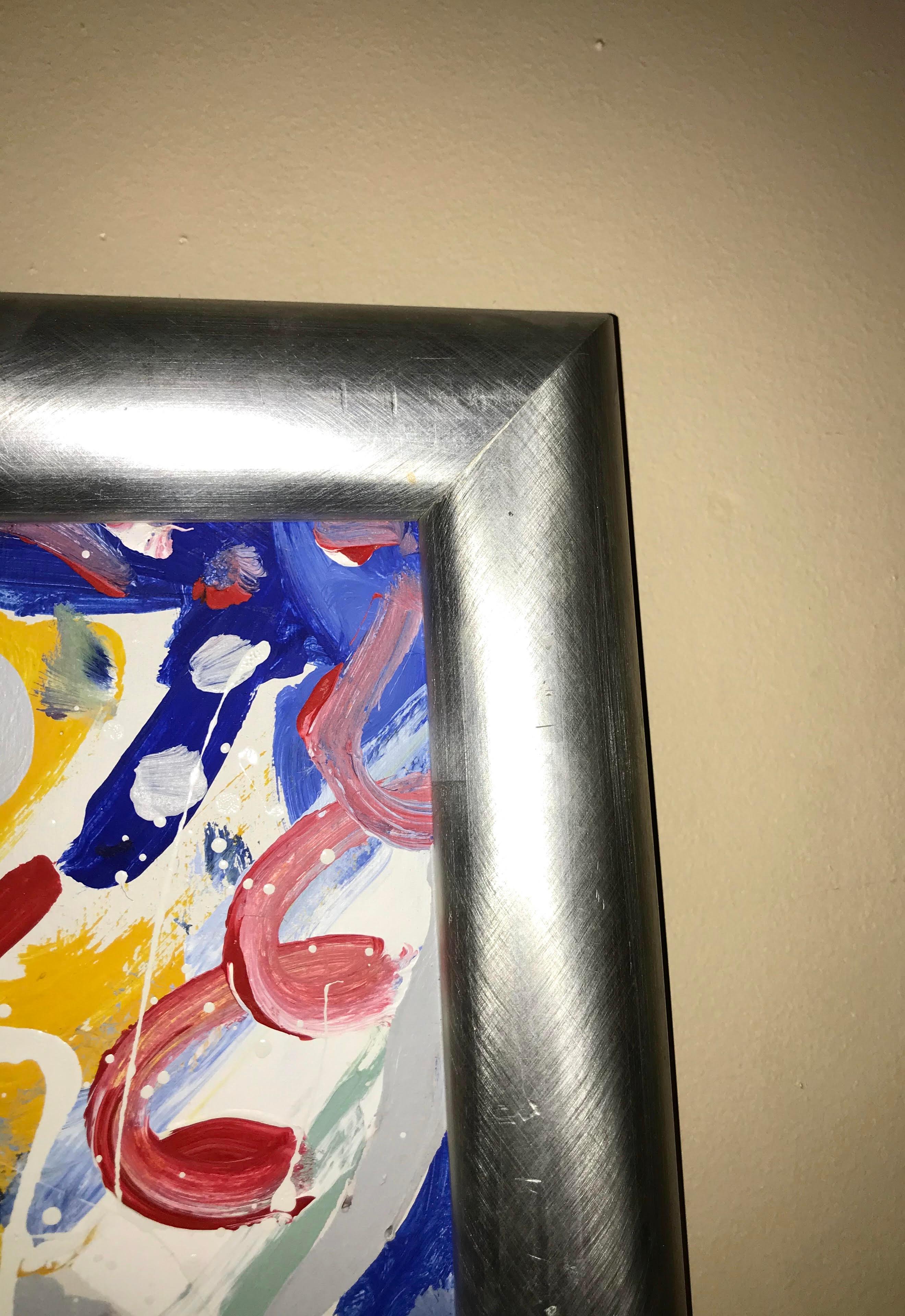 Abstract Oil on Canvas Painting by Colow B. Dated 1984 In Good Condition In Stamford, CT