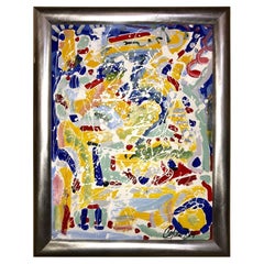 Abstract Oil on Canvas Painting by Colow B. Dated 1984