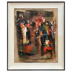 Abstract Oil on Canvas Painting