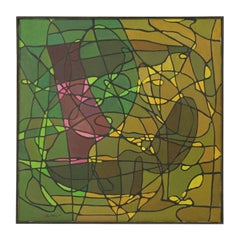 Abstract Oil on Canvass Painting by Noted Vermont Artist Lois Foley '1981'