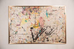 Abstract Oil on Panel Painting, Signed Taioli, 2008, 100x150 cm