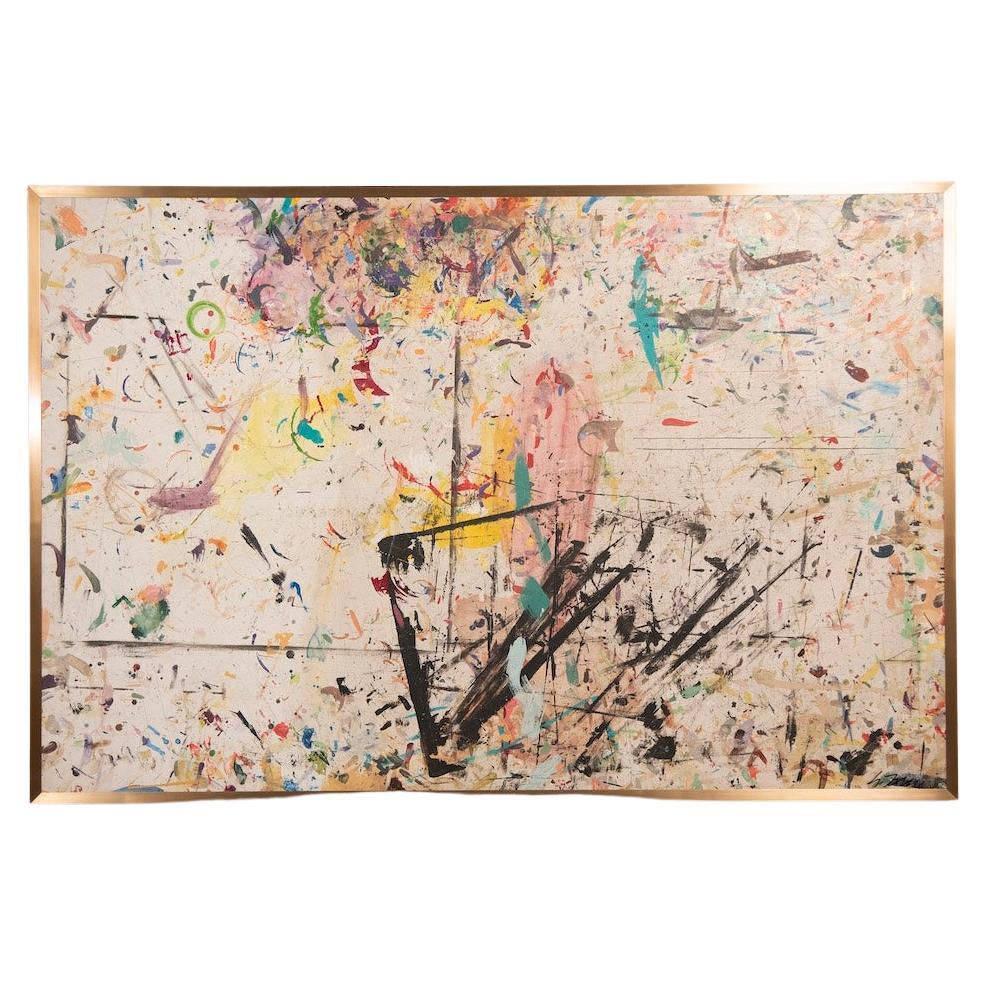 Abstraktes Gemälde Öl auf Tafel, signiert Taioli, 2008, 100x150 cm