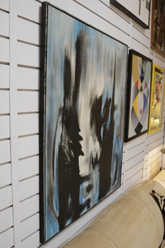 Abstract Oil Painting by Bert Miripolsky Dark And Deep Blue