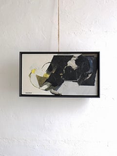 Abstract Oil Painting by Hans Osswald, Sweden, 1950s