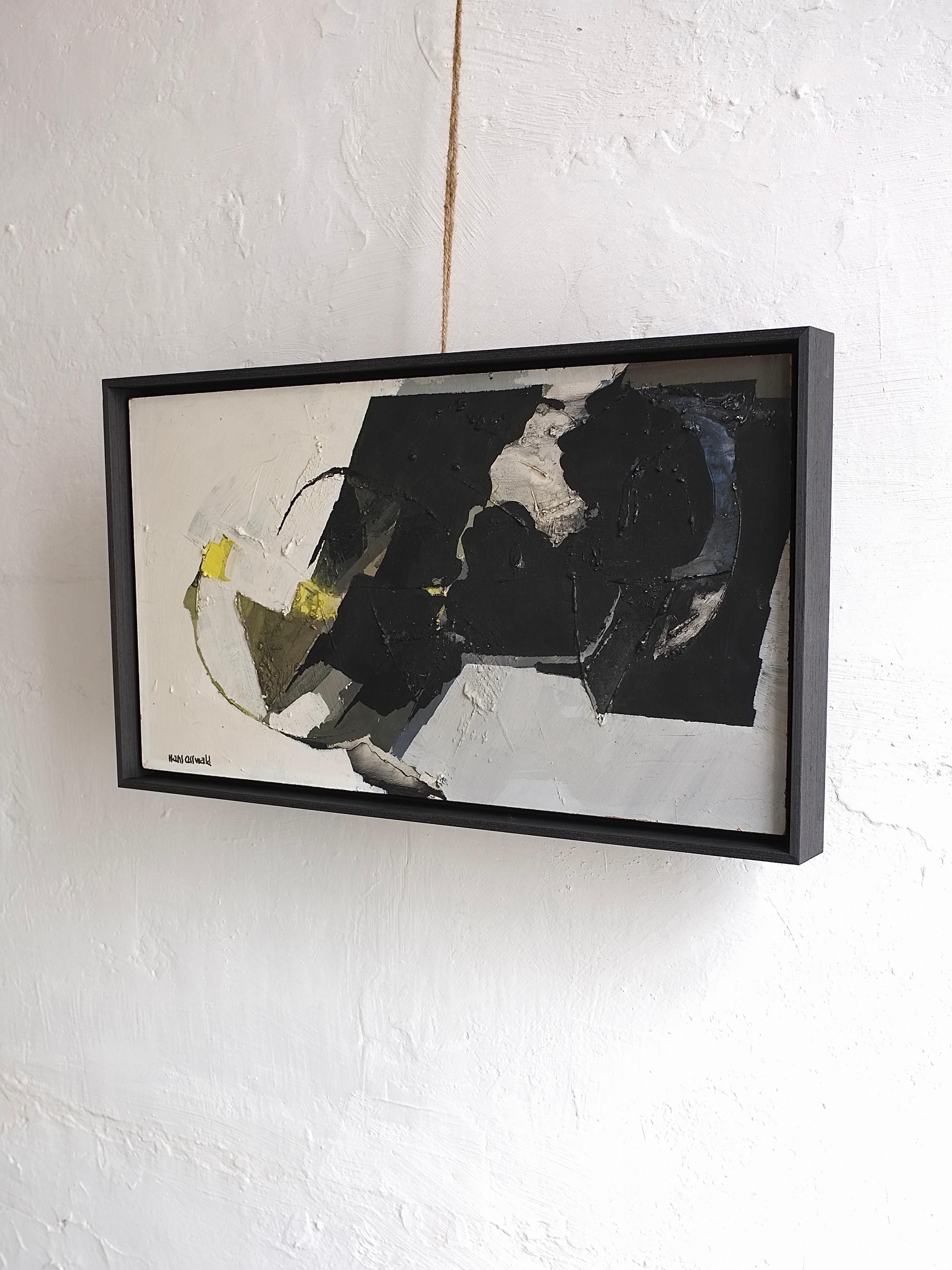 Minimalismo Pittura ad olio astratta di Hans Osswald, Svezia, anni '50 in vendita