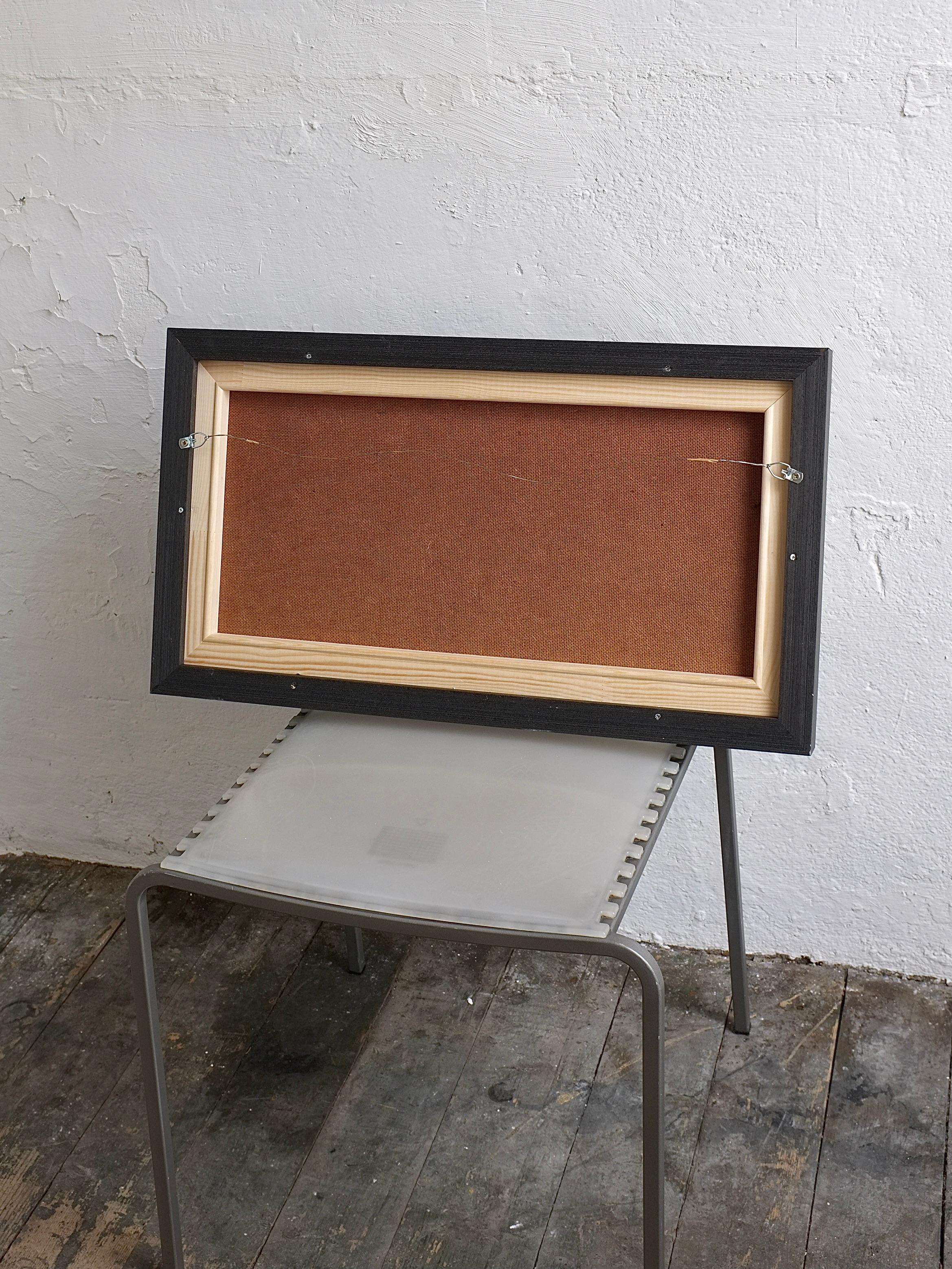 Metà XX secolo Pittura ad olio astratta di Hans Osswald, Svezia, anni '50 in vendita