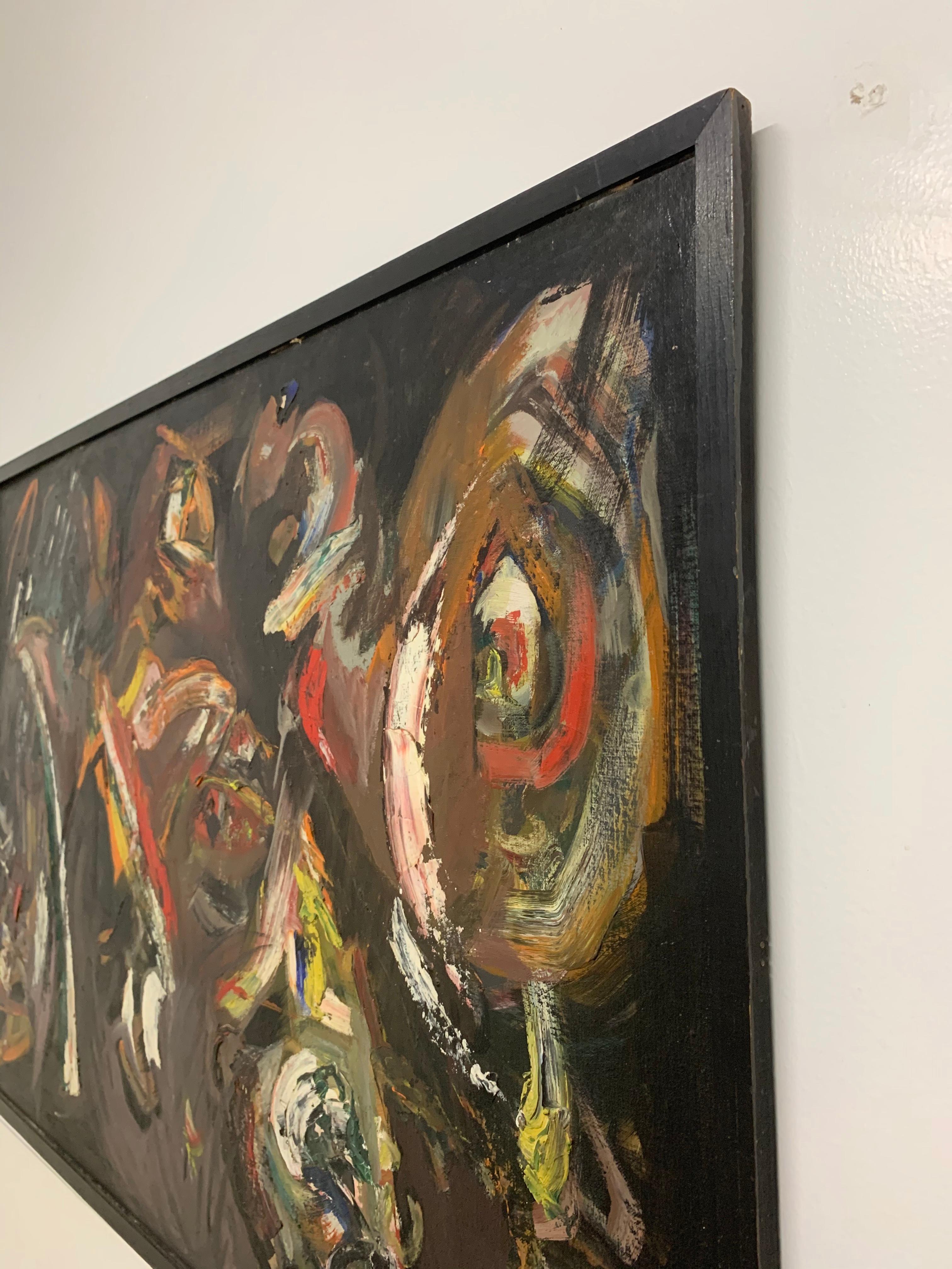 Abstract Oil Painting by Jack Albert Wilson, 1963 In Excellent Condition In Los Angeles, CA