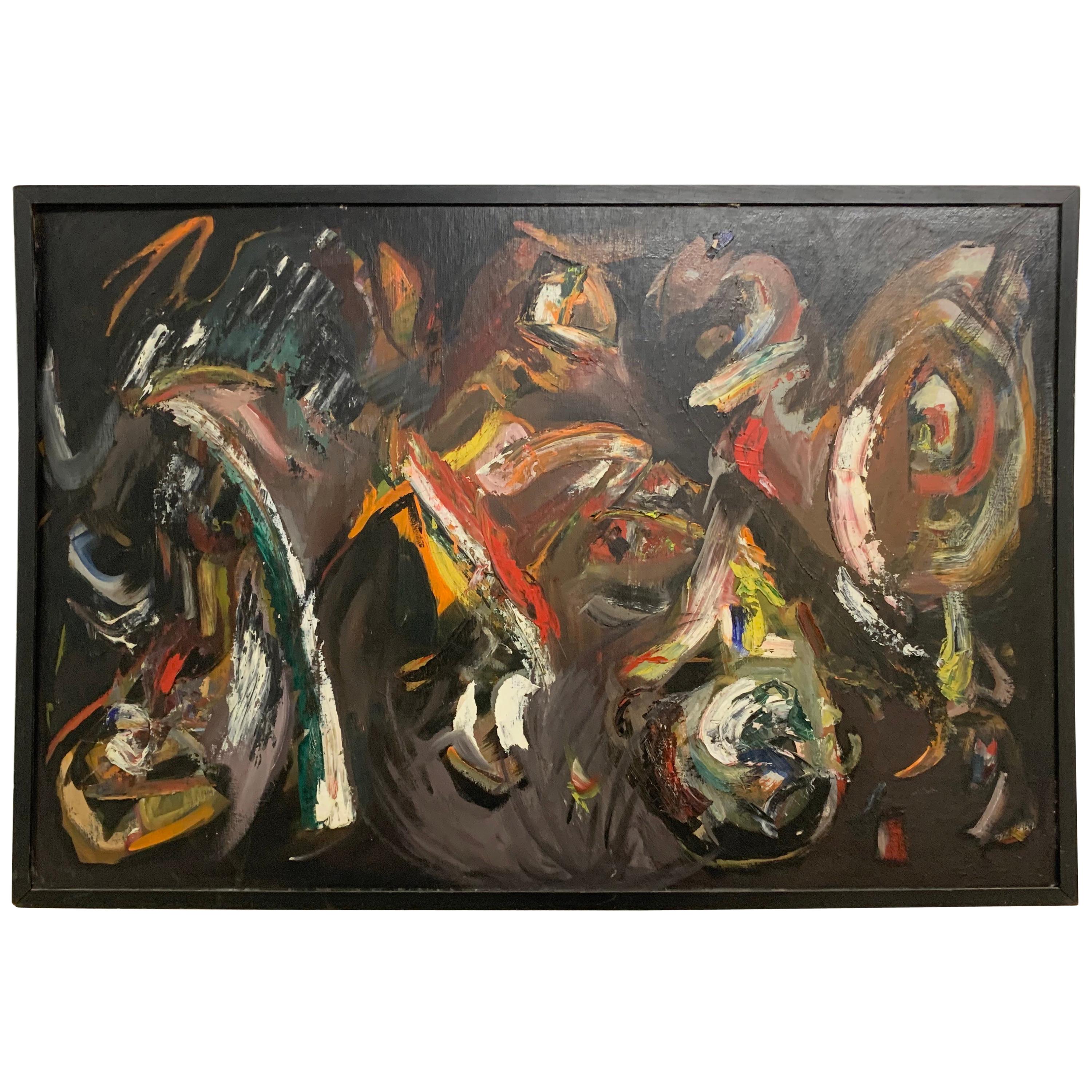 Abstract Oil Painting by Jack Albert Wilson, 1963