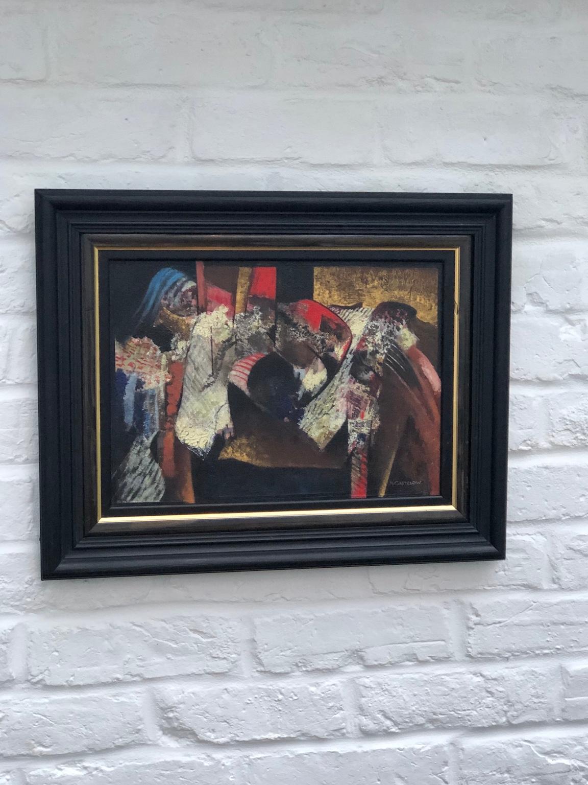 Abstract Oil Painting by Margaret Castelow, ‘The Dressing Room’, circa 1980 3