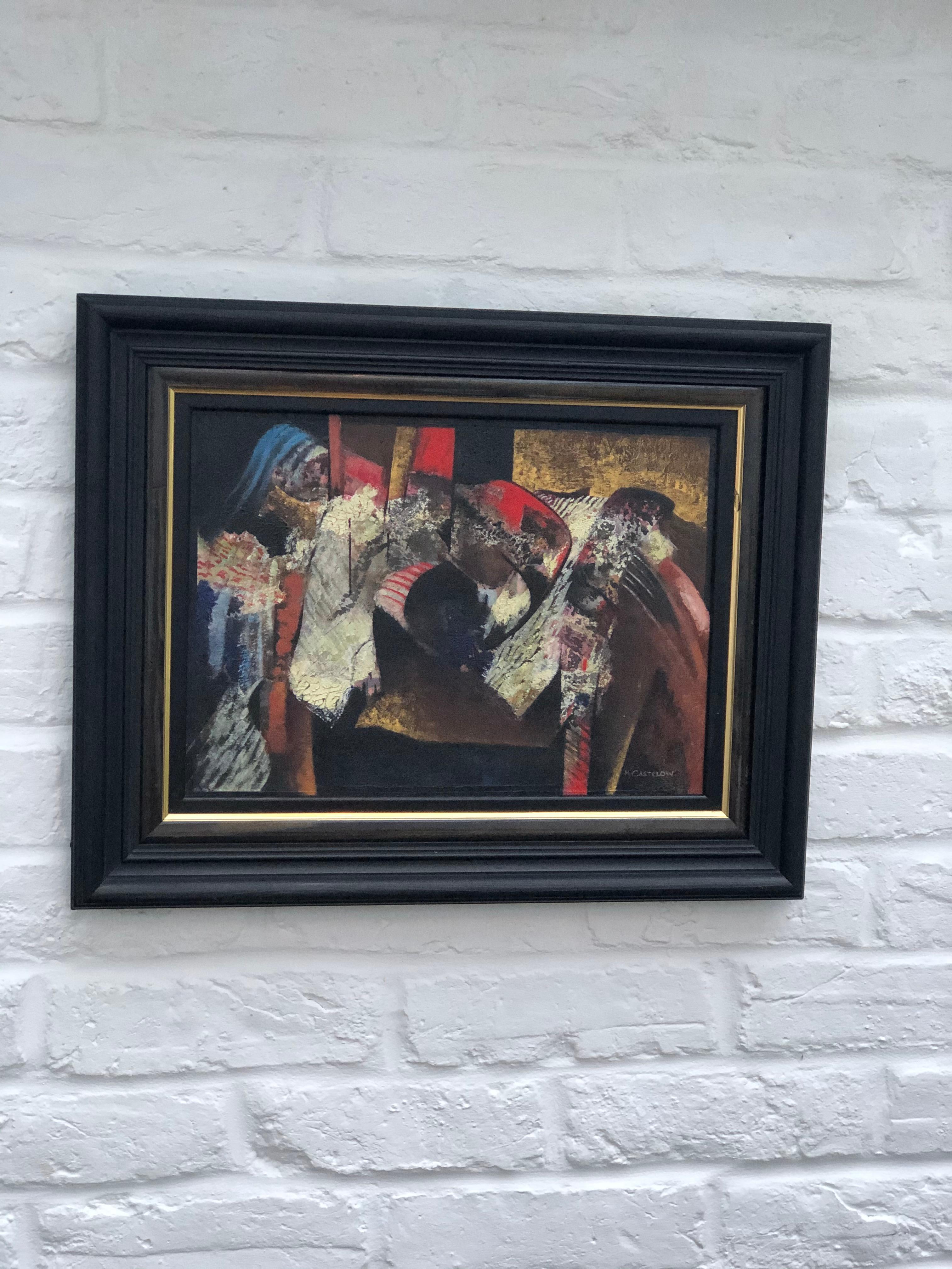 Abstract Oil Painting by Margaret Castelow, ‘The Dressing Room’, circa 1980 4