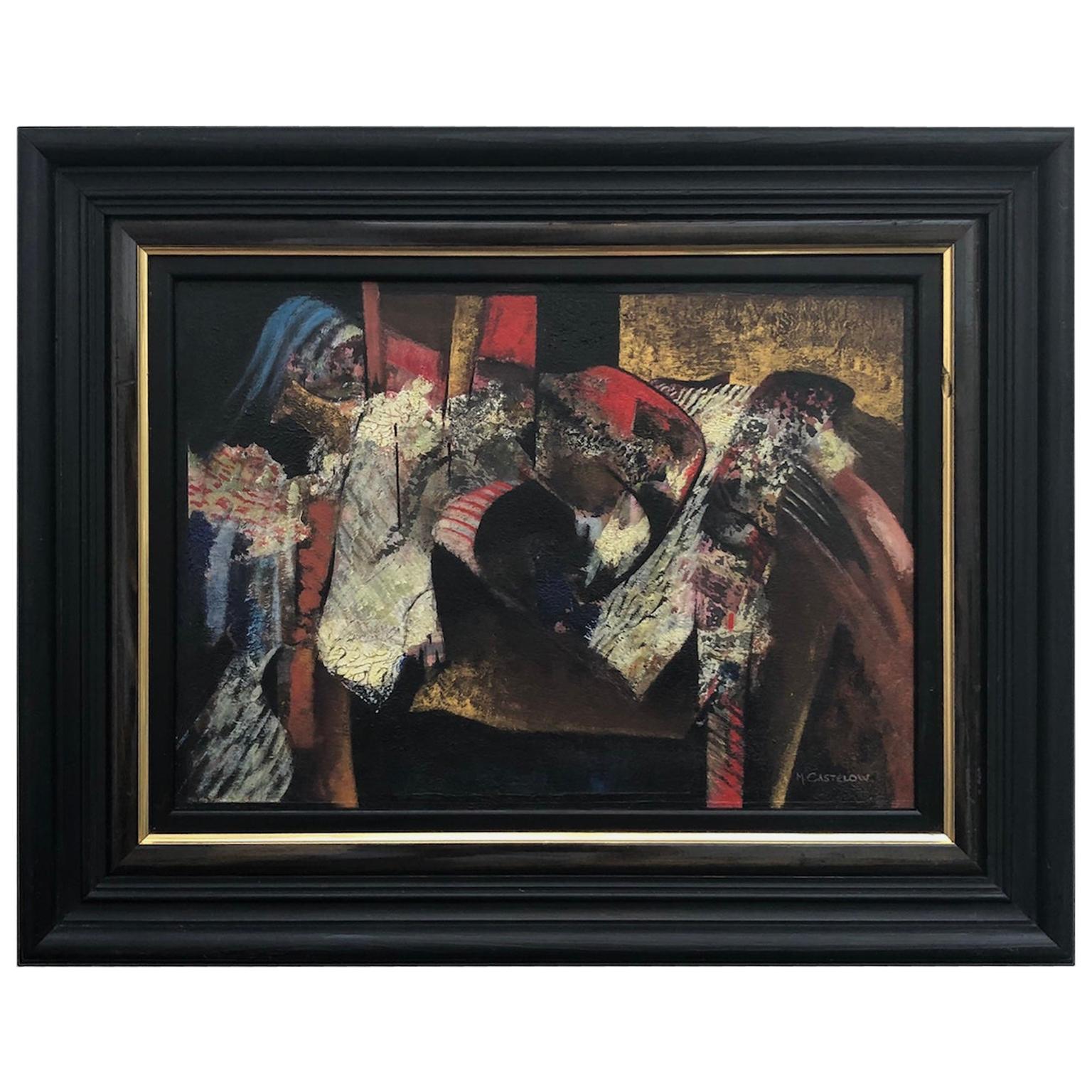 Abstract Oil Painting by Margaret Castelow, ‘The Dressing Room’, circa 1980