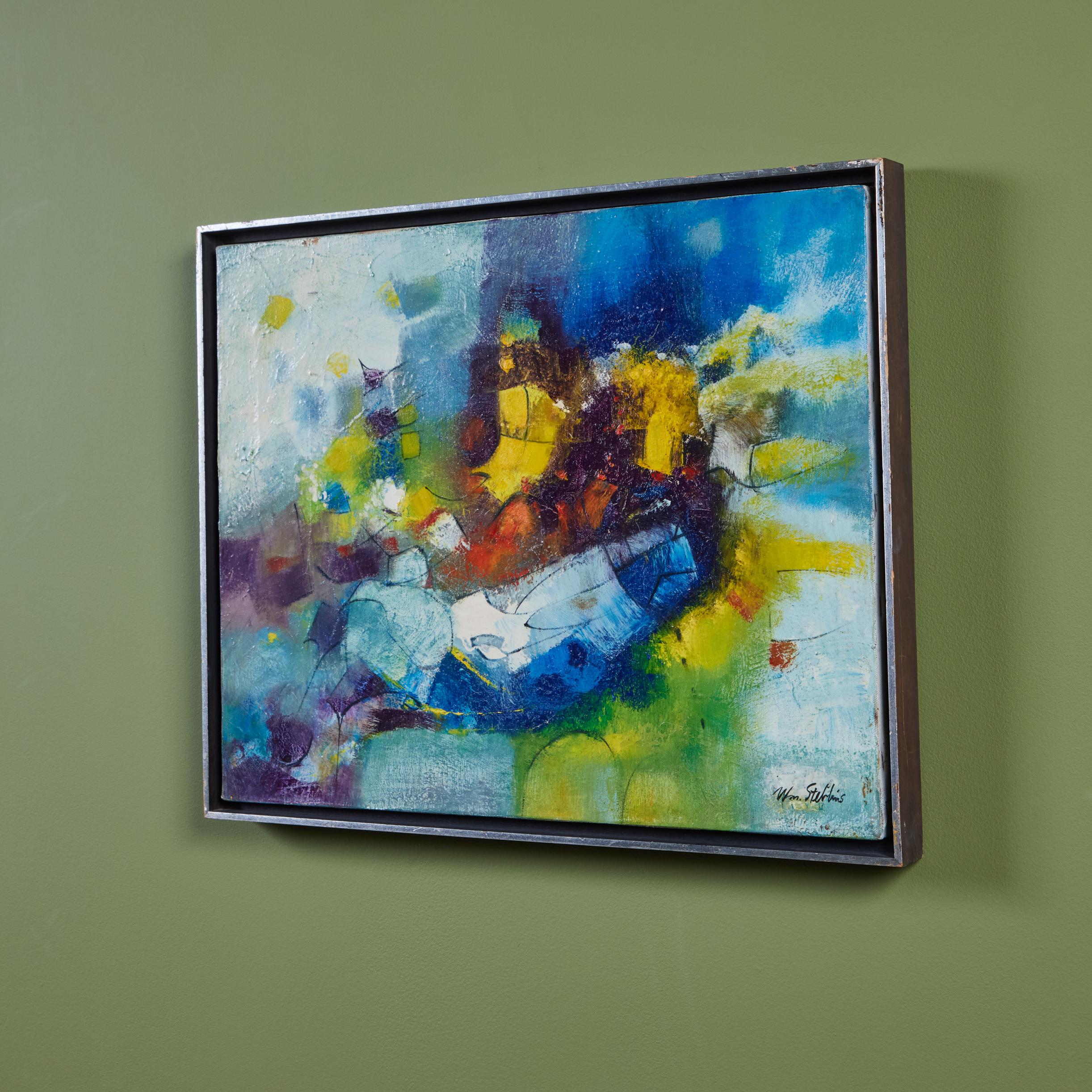 Moderno Pittura ad olio astratta di William Stebbins in vendita