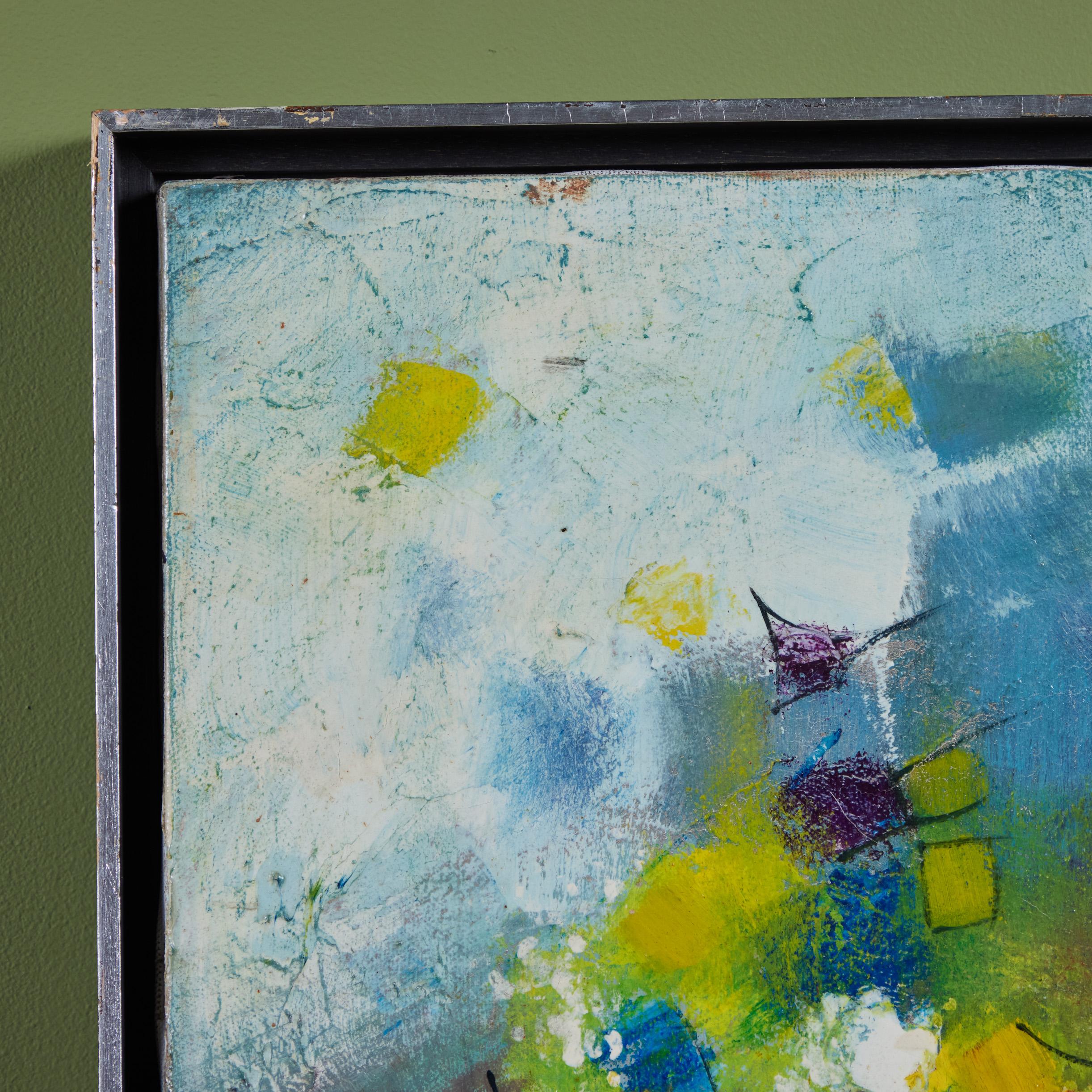 Americano Pittura ad olio astratta di William Stebbins in vendita
