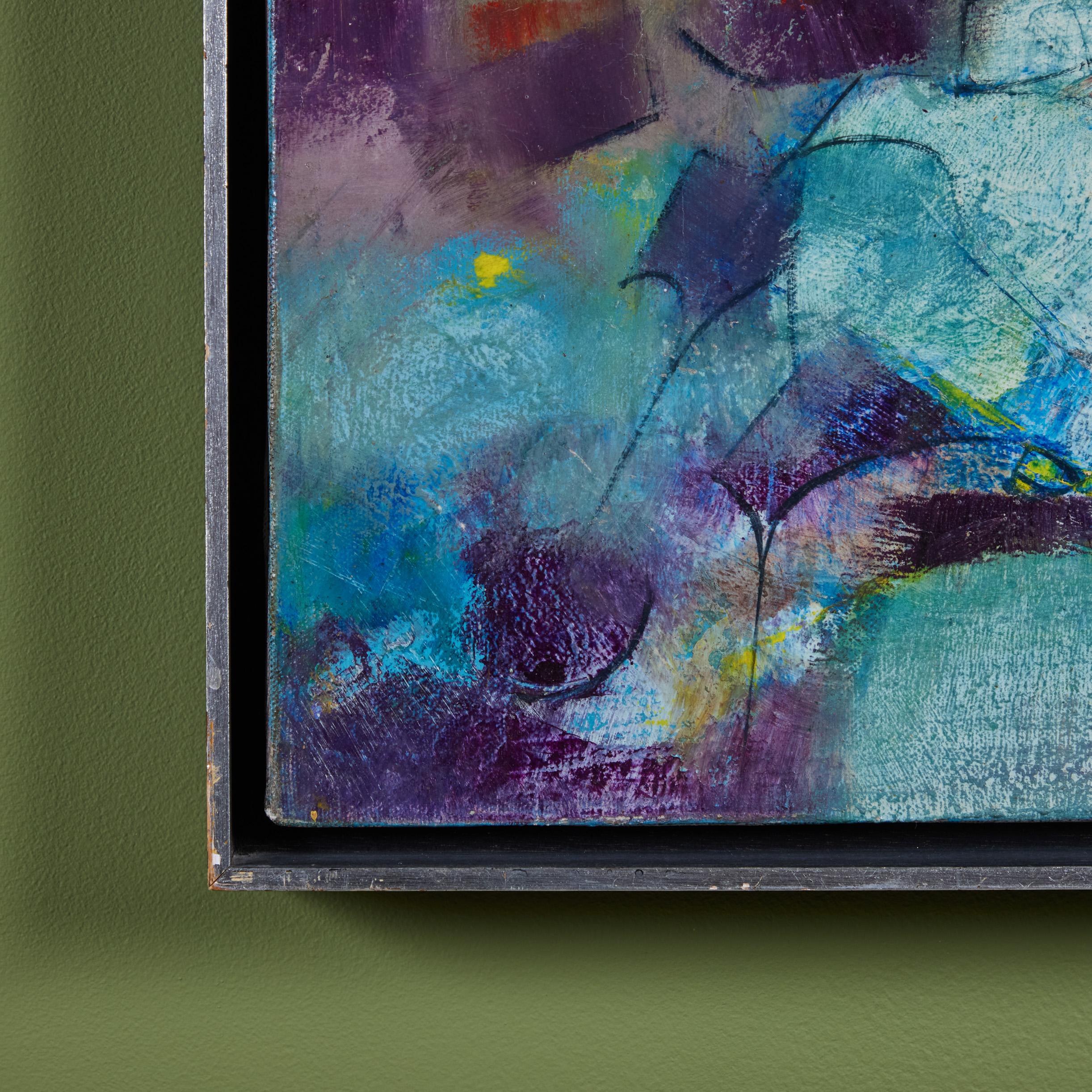 XX secolo Pittura ad olio astratta di William Stebbins in vendita