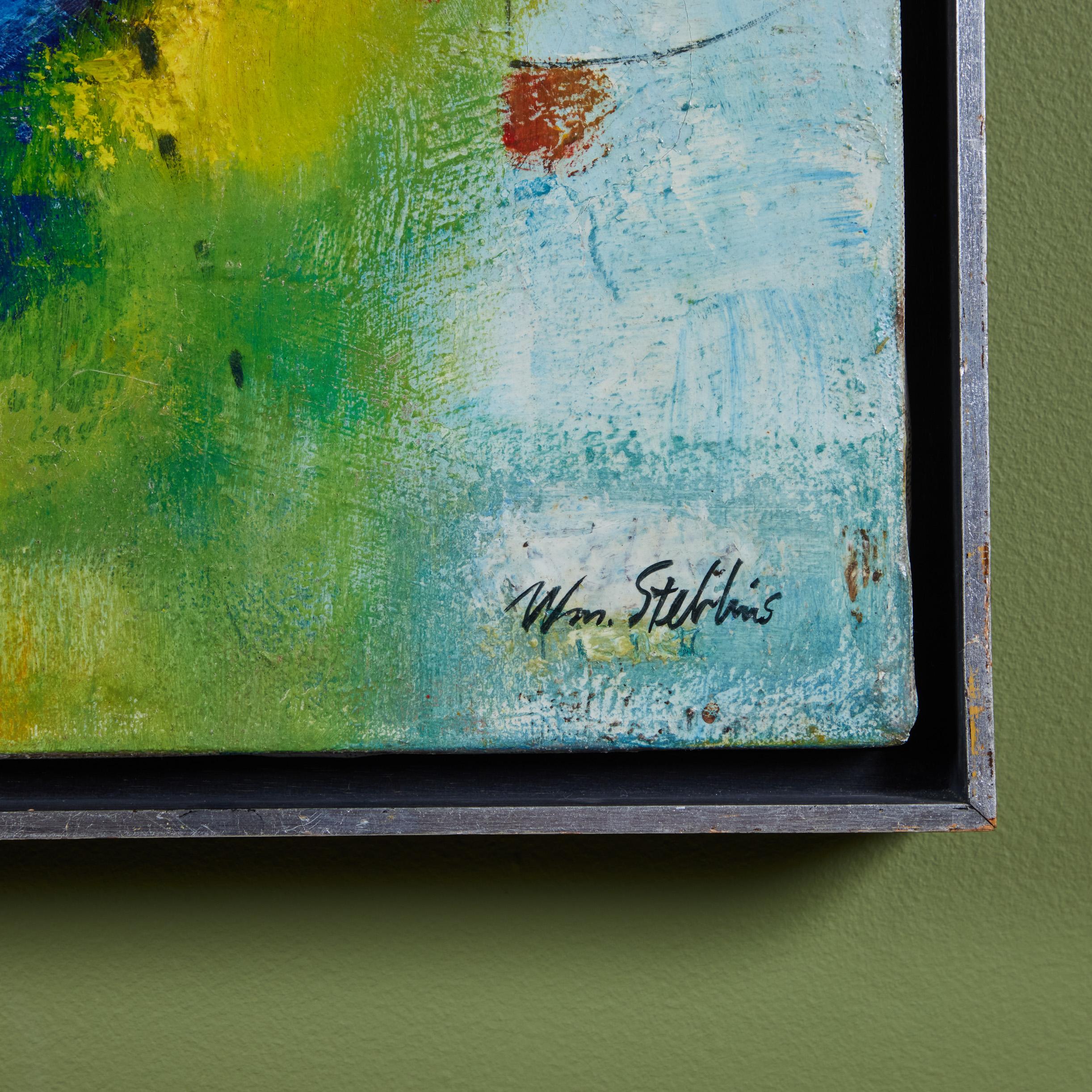 Tela Pittura ad olio astratta di William Stebbins in vendita