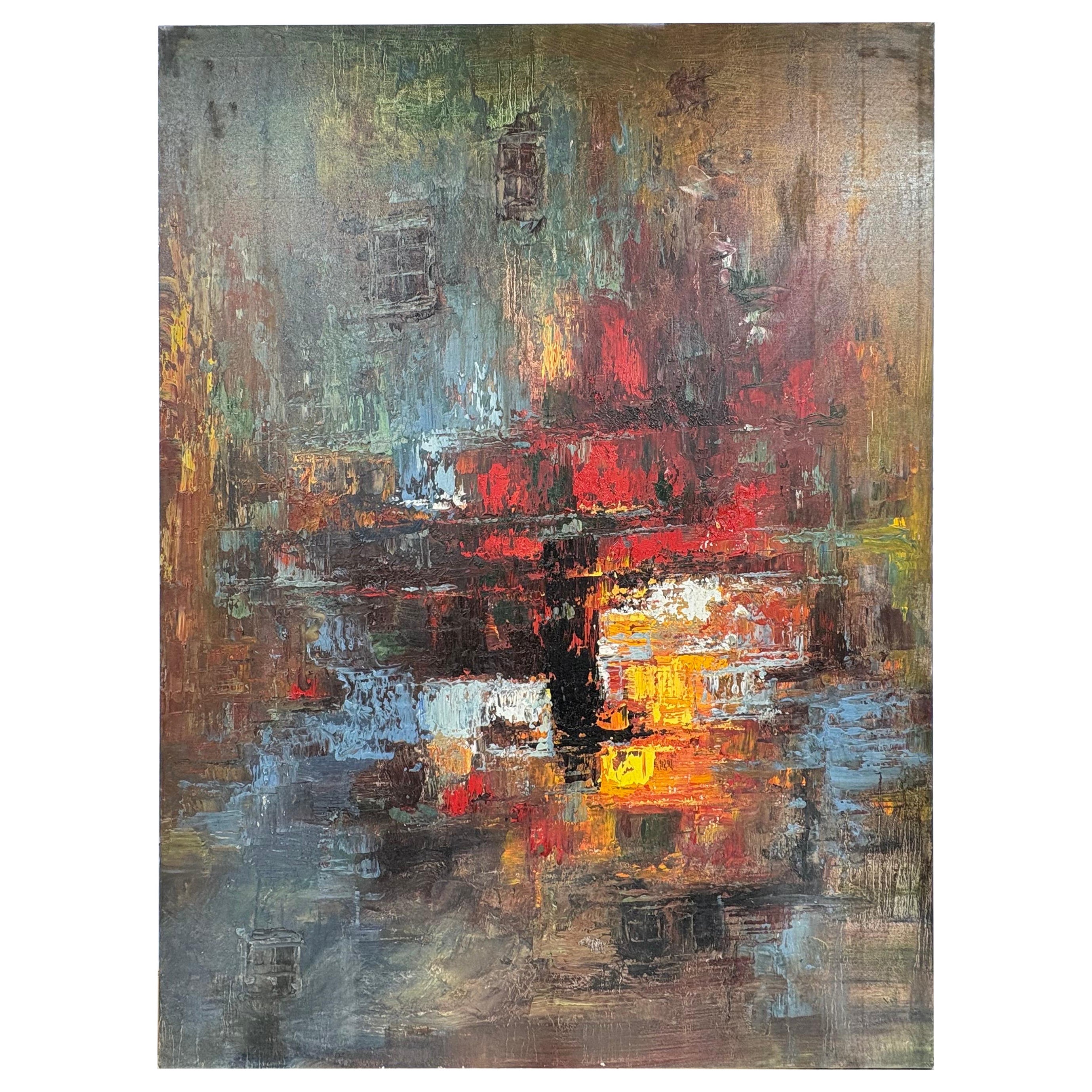 Pittura ad olio astratta modernista