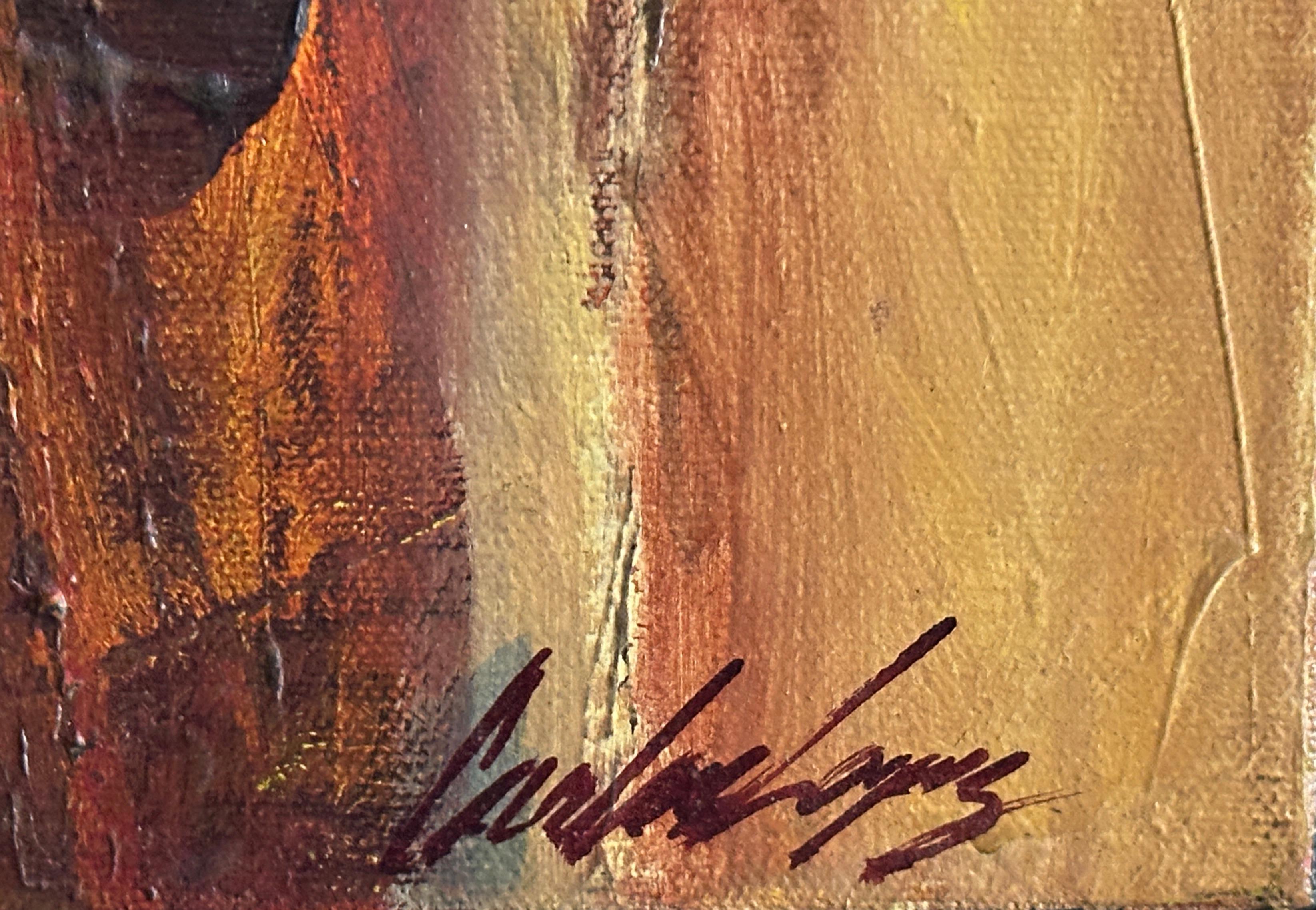 Die abstrakte Kunst bietet uns ihre Geheimnisse, ein reiches Feld von Nuancen und eine Vielzahl von Interpretationen. Dadurch wird unsere Wahrnehmung auf die Probe gestellt - es entsteht ein stiller, aber sehr emotionaler Dialog. Dieses Ölgemälde