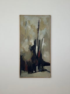 Abstract Oil Painting on Canvas by Marie Louise Hardy 1961