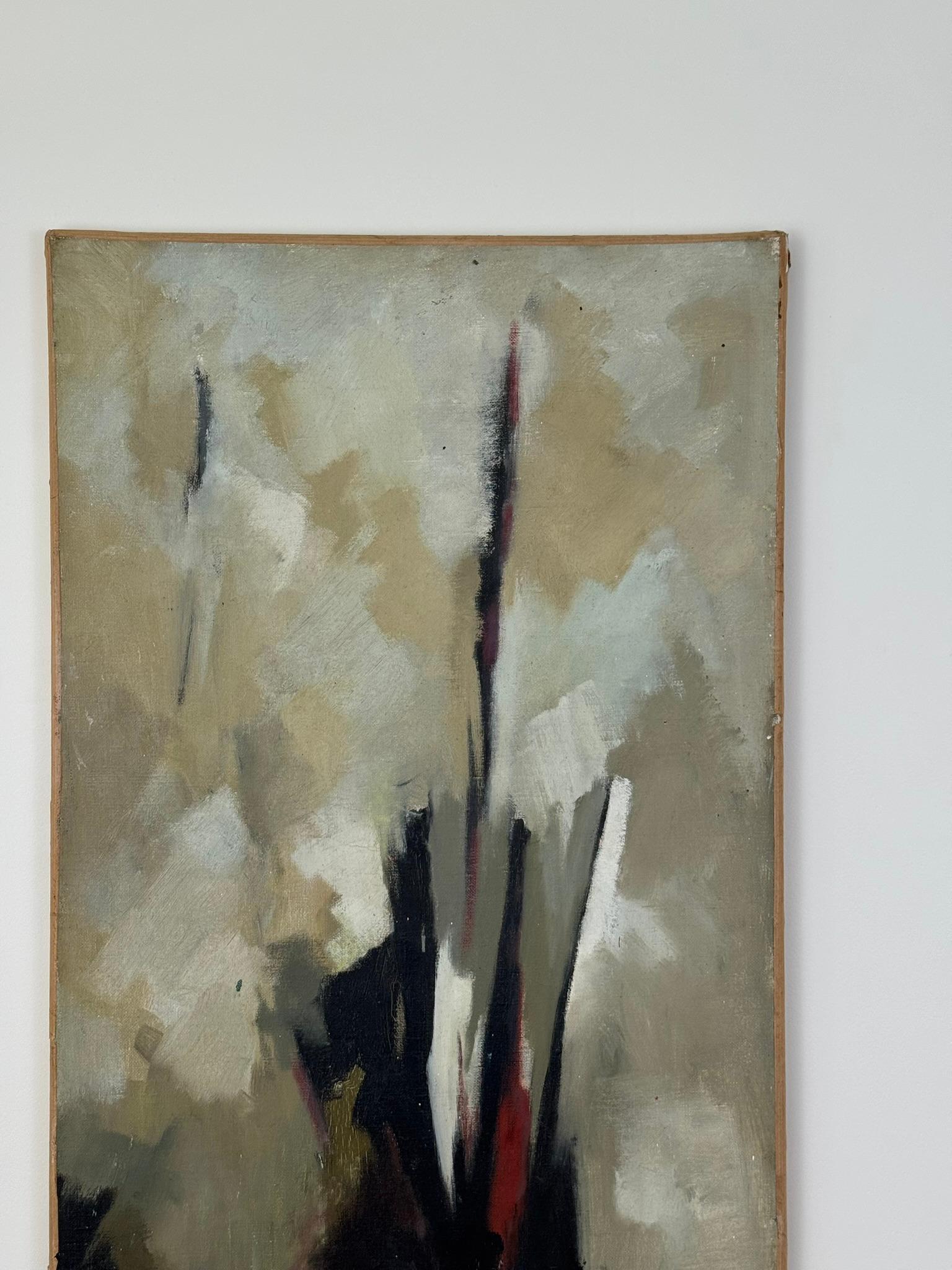 Abstraktes Ölgemälde auf leinwand von Marie Louise Hardy 1961 (Französisch) im Angebot