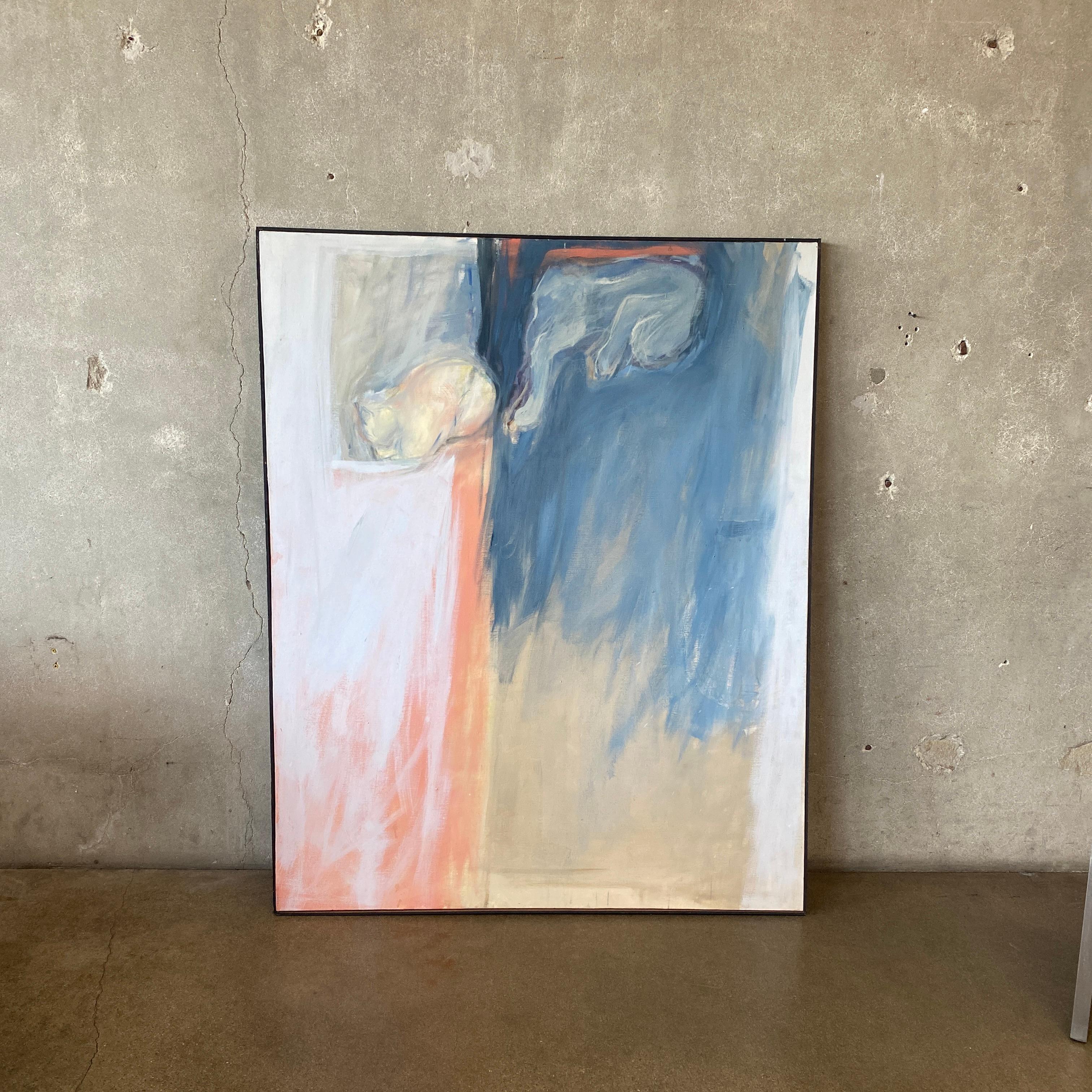 Mid-20th Century Abstract Oil Painting on Canvas by Susan Maloney, California, c.1960 For Sale