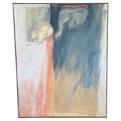 Peinture à l'huile abstraite sur toile de Susan Maloney, Californie, vers 1960