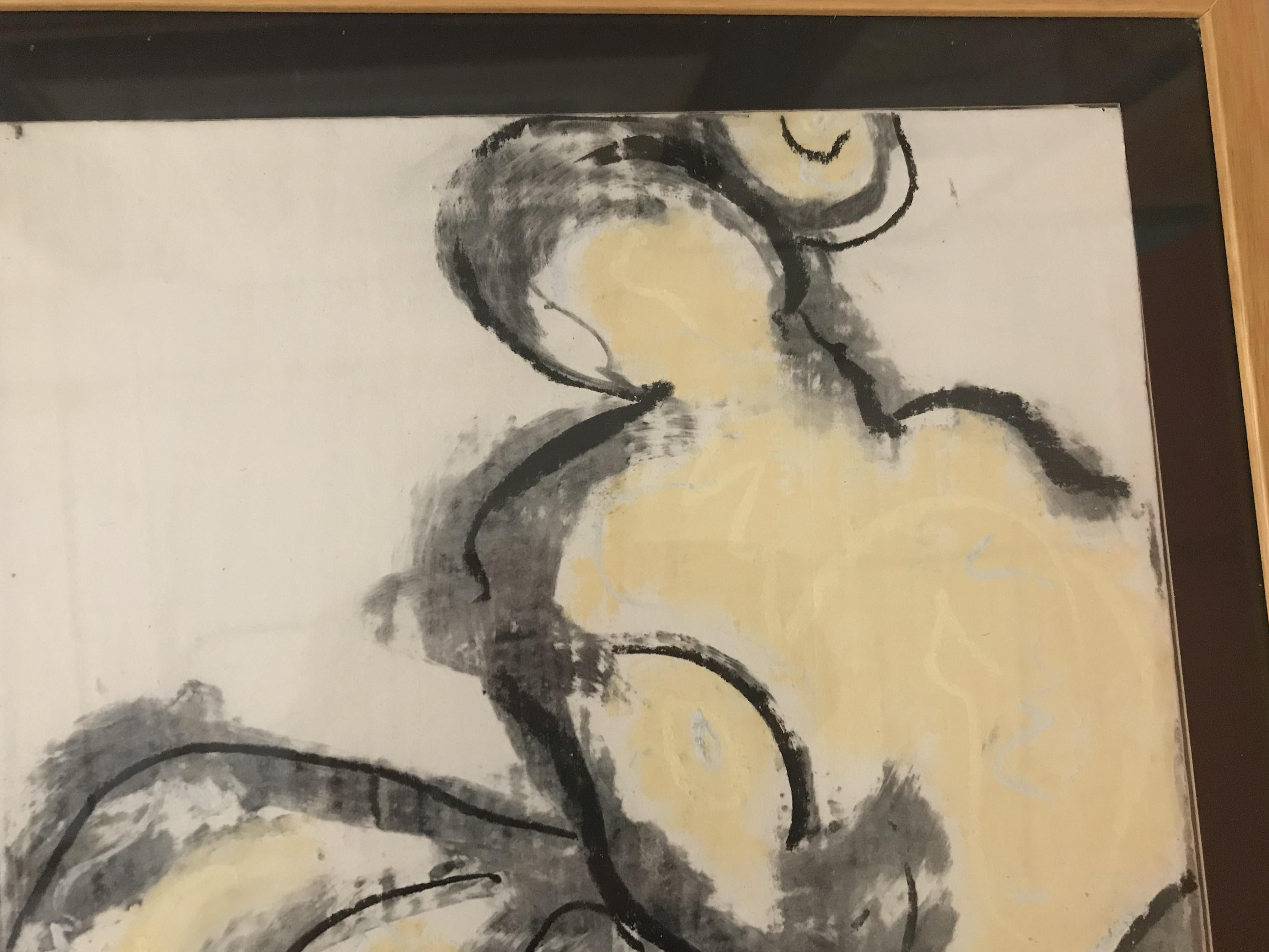 Modern Abstract Oil Pastel #4 by Jim Kras For Sale