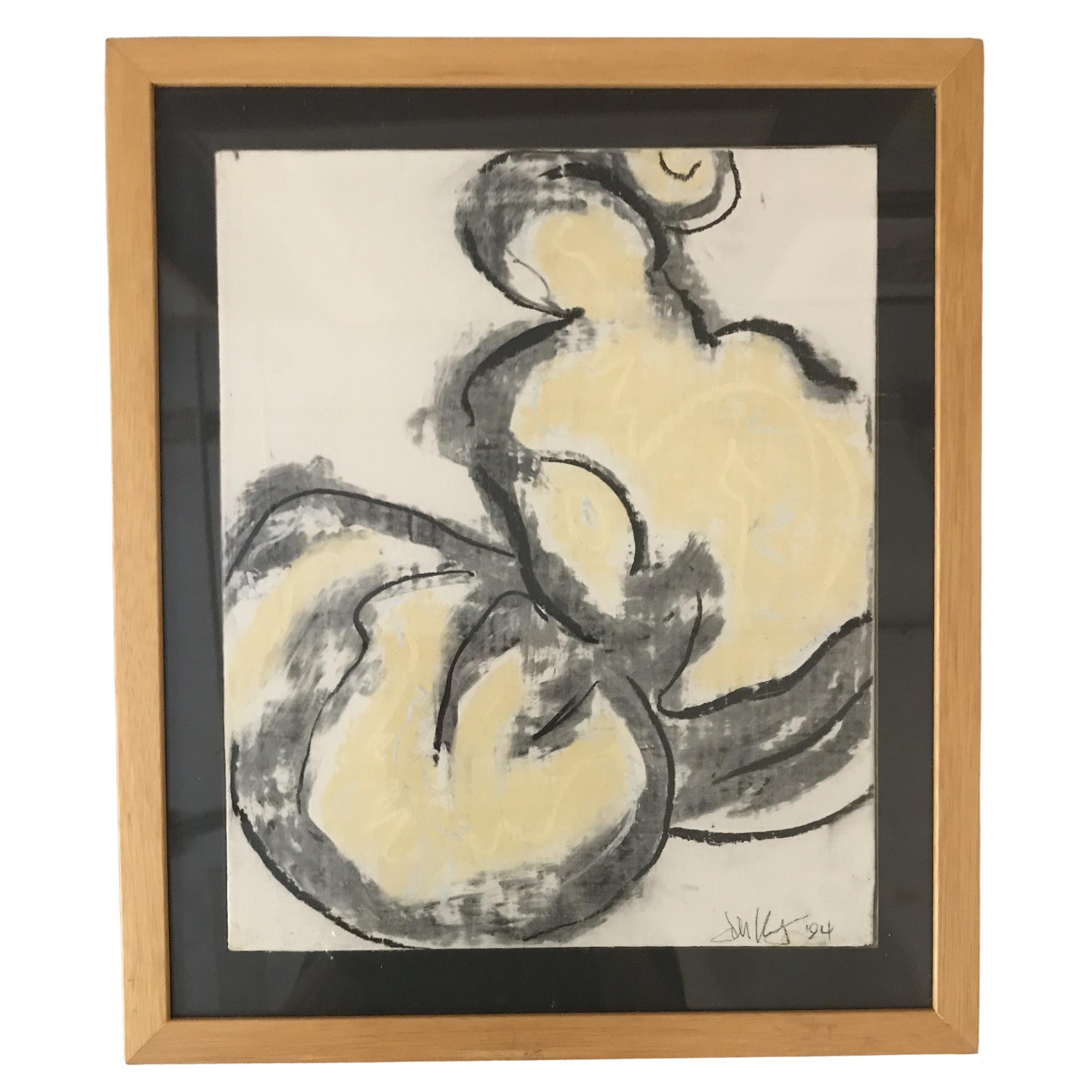 Pastel  l'huile abstrait #4 de Jim Kras