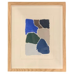 Peinture à l'huile abstraite au pastel de l'artiste français Hortense Reynaud, contemporaine
