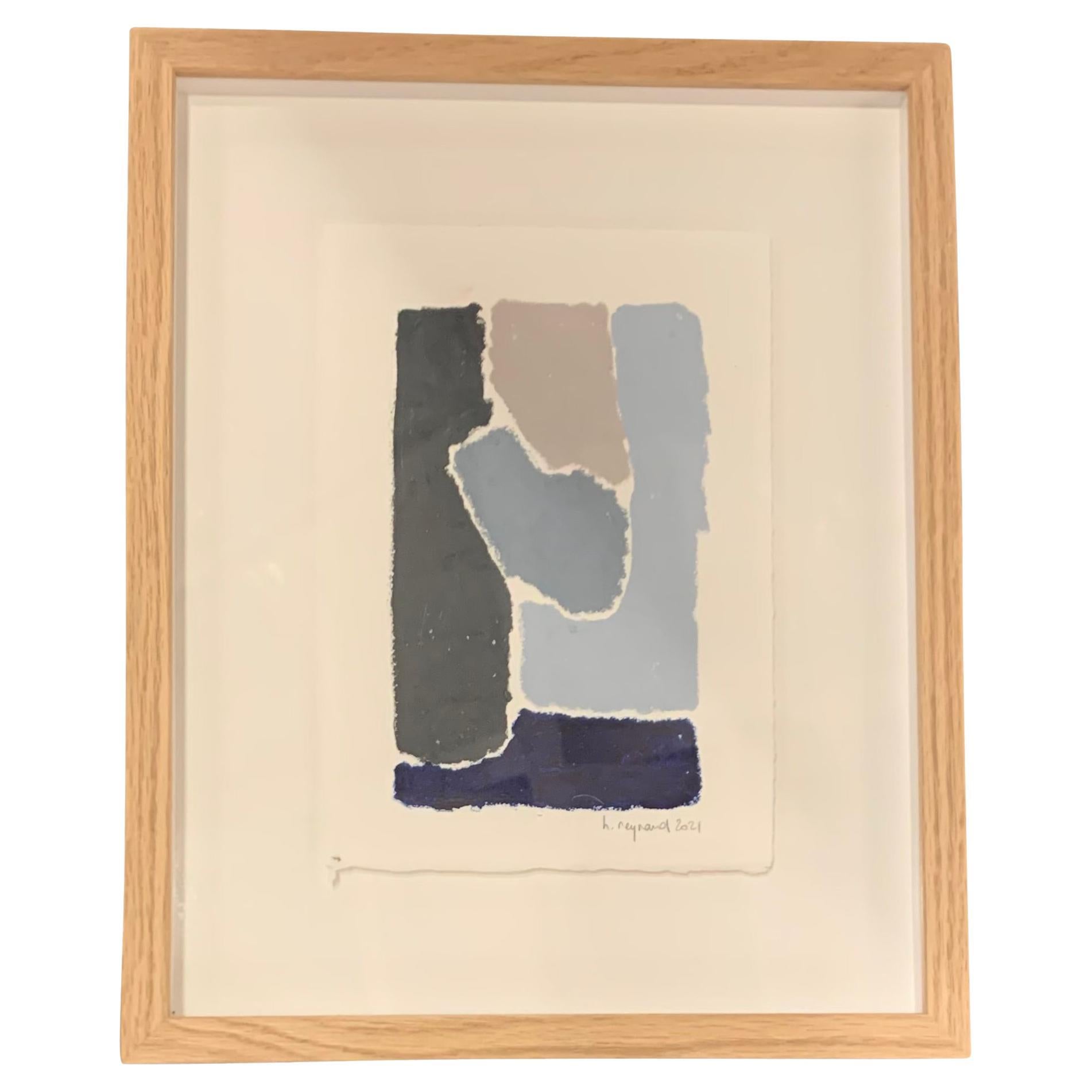 Pastel Abstract Painting by O. Ventura For Sale at 1stDibs